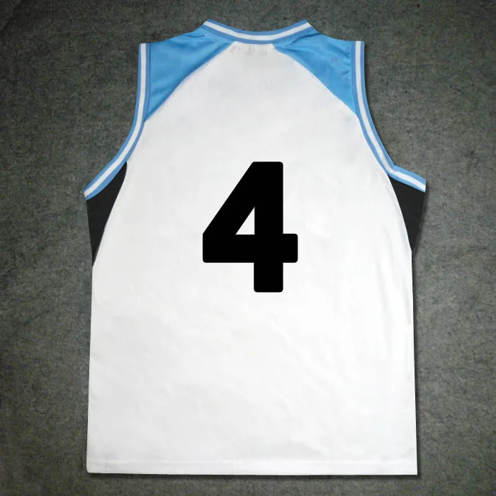 Kuroko's Basketball Kuroko No Basuke RAKUZAN High School No.4 Akashi Seijuro Cosplay Top Vest Basketball Jersey