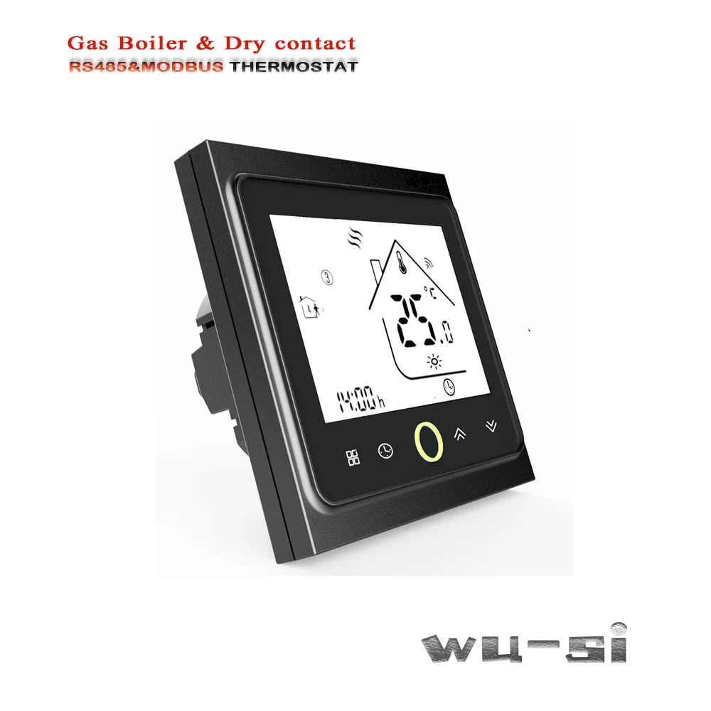 Termostato da caldeira a gás rs485 e modbus, para aquecimento inferior do piso, programação 5 + 2, 24vac 95-240vac opcional