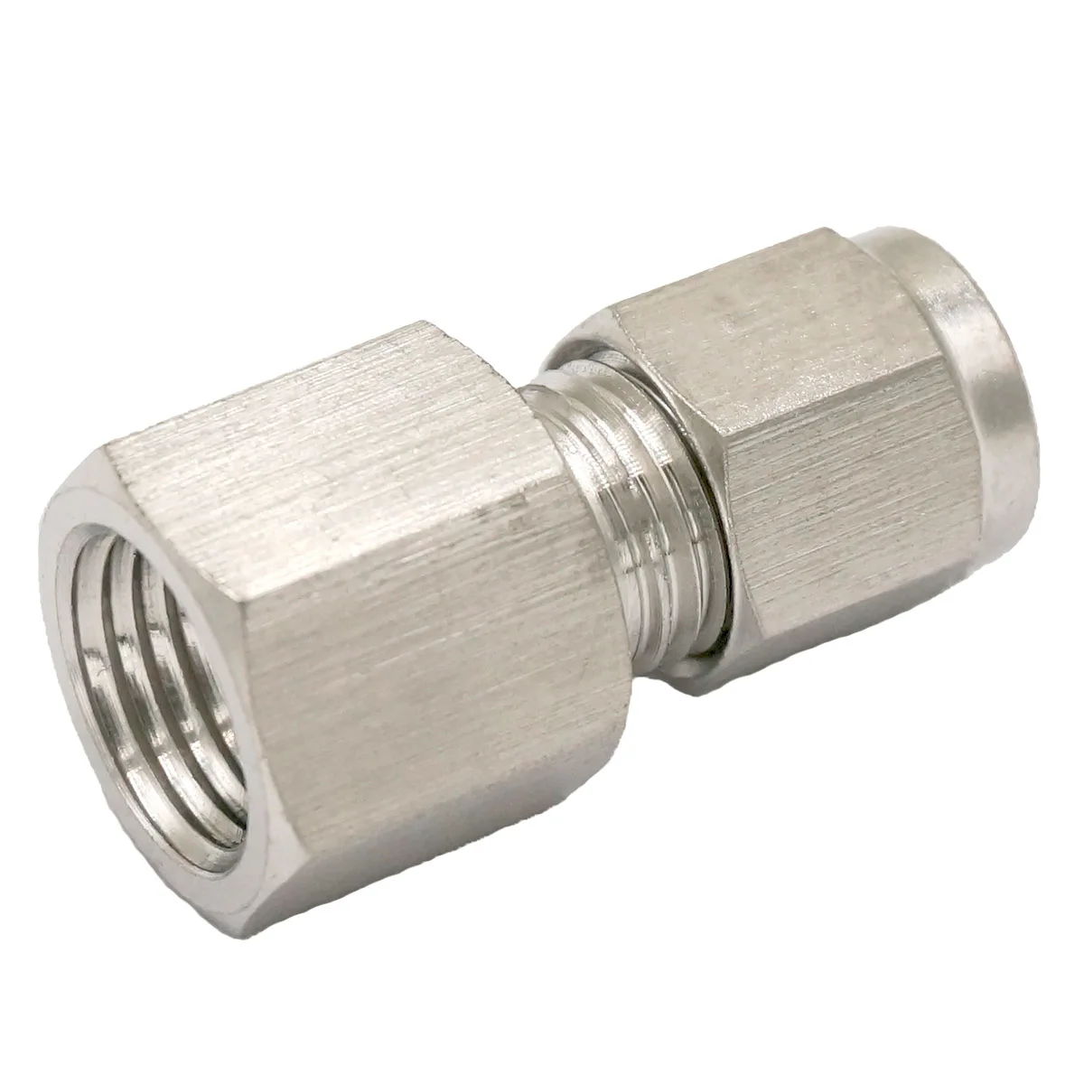 

Fit Tube O/D 12mm To 1/2" BSPP Female 304 Stainless Ferrule Pneumatic Air Compression Fitting