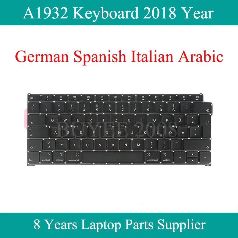 

Laptop 13.3" A1932 Keyboard 2018 For Macbook Air GE SP IT AR EU A1932 German Spanish Italian Arabic Keyboards Original