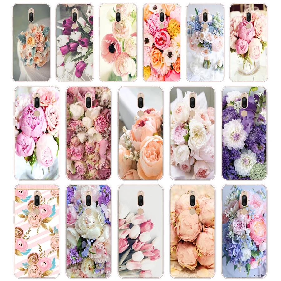 116FG Drawn Peony Delicate Flower gift Soft Silicone Tpu Cover phone Case for Meizu M5 M5C M5S Note M6 M6S M6T case