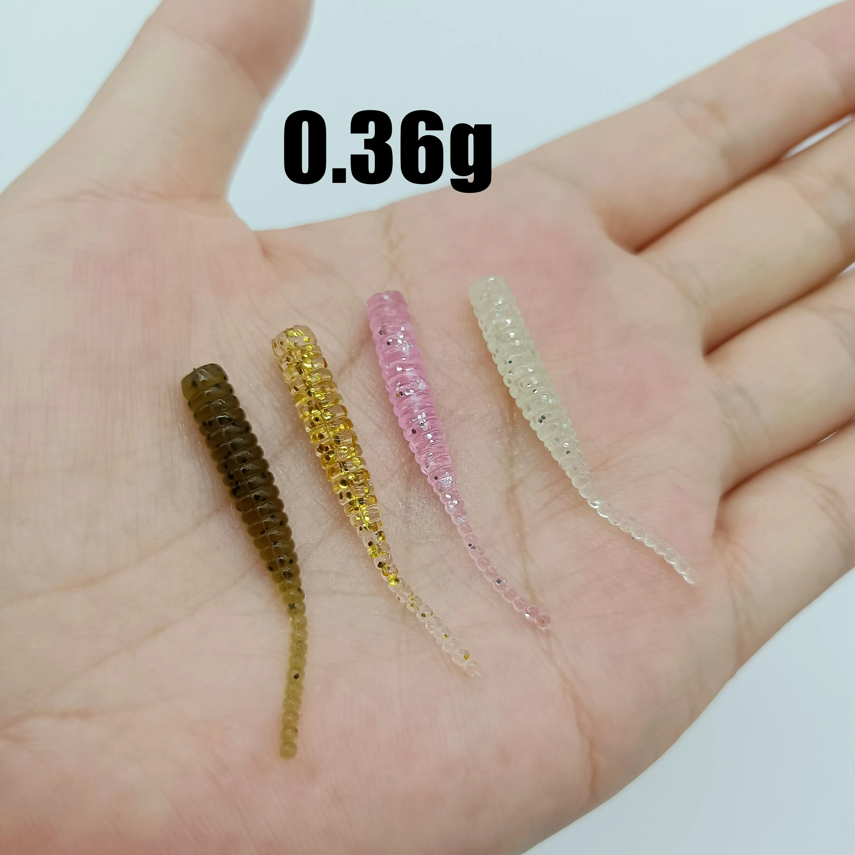 DUODUOYU 20 TEILE/LOS AJING Weicher Köder Rockfish Angeln Lockt 0,36g/40mm MINI Künstliche Köder Swimbaits Jig locken Wobbler Wurm Tackle – Detail 12