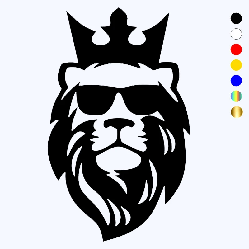 

CK3246# Various Sizes King. a lion funny car sticker vinyl decal waterproof car auto stickers for bumper rear window