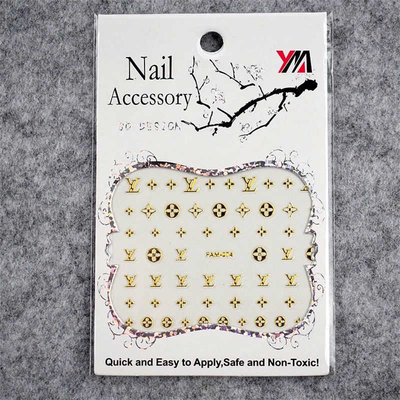 Waterproof And Durable Nail Stickers 3D Animal And Plant Decals Ink Nail Stickers Butterfly Star Pattern Nail Stickers