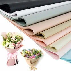 Papel de embrulho 50*70cm, papel de tecido de buquê de flores para floricultura para festa de aniversário de casamento, decoração de embalagem de presente, papel de artesanato diy com 10 peças