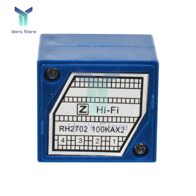 Potensiometer Putar ALPS RH2702 A100K 100K 50K Potensiometer Ganda 8 Kaki Potensiometer Volume Amplifier Speaker Stereo