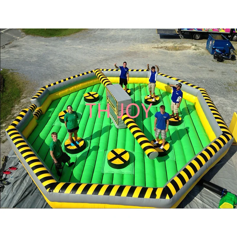 free sea ship to port, Outdoor Exciting Inflatable Meltdown Wipeout Games, customized inflatable bouncer last man standing game