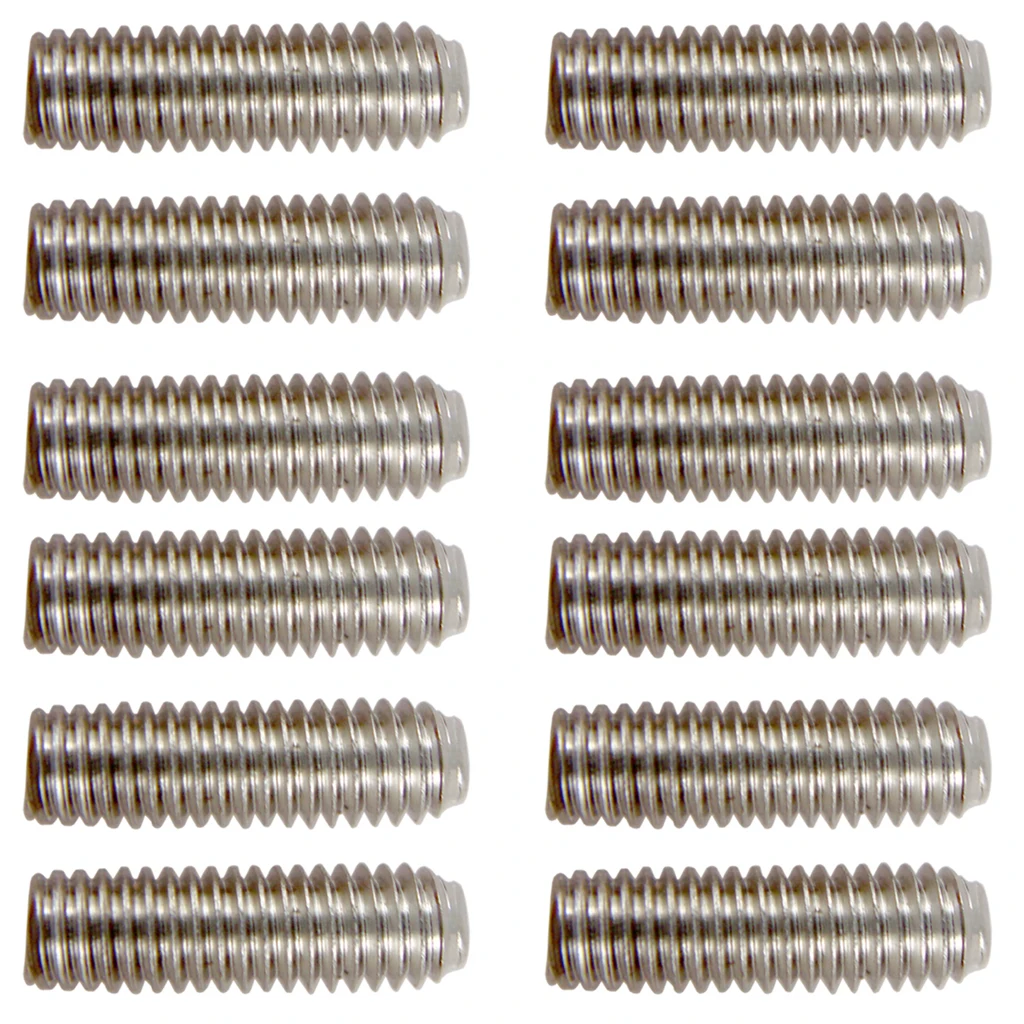 1 Pack/12pcs Guitars Bridge Saddle Height Adjust Hexagon Screws Bolts Silver Luthier Tools DIY