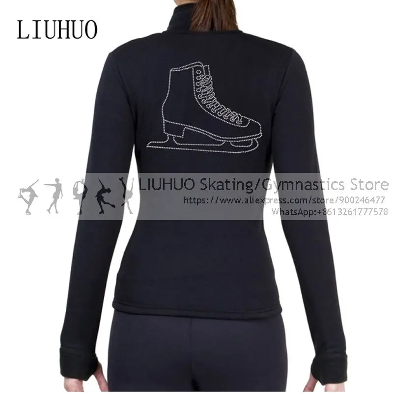 Figure Skating Jackets Girls Children Long sleeves Women Skiing Roller ice skating shirts for Skating training Practise wear