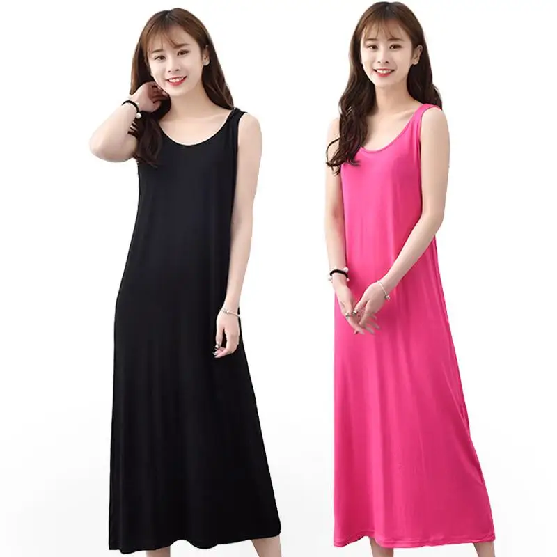 Summer Women Long Nightdress Bathrobe Modal Elastic Nightgown Sleeowear Casual Loose Soft Nightwear Home Clothes Plus Size 6XL