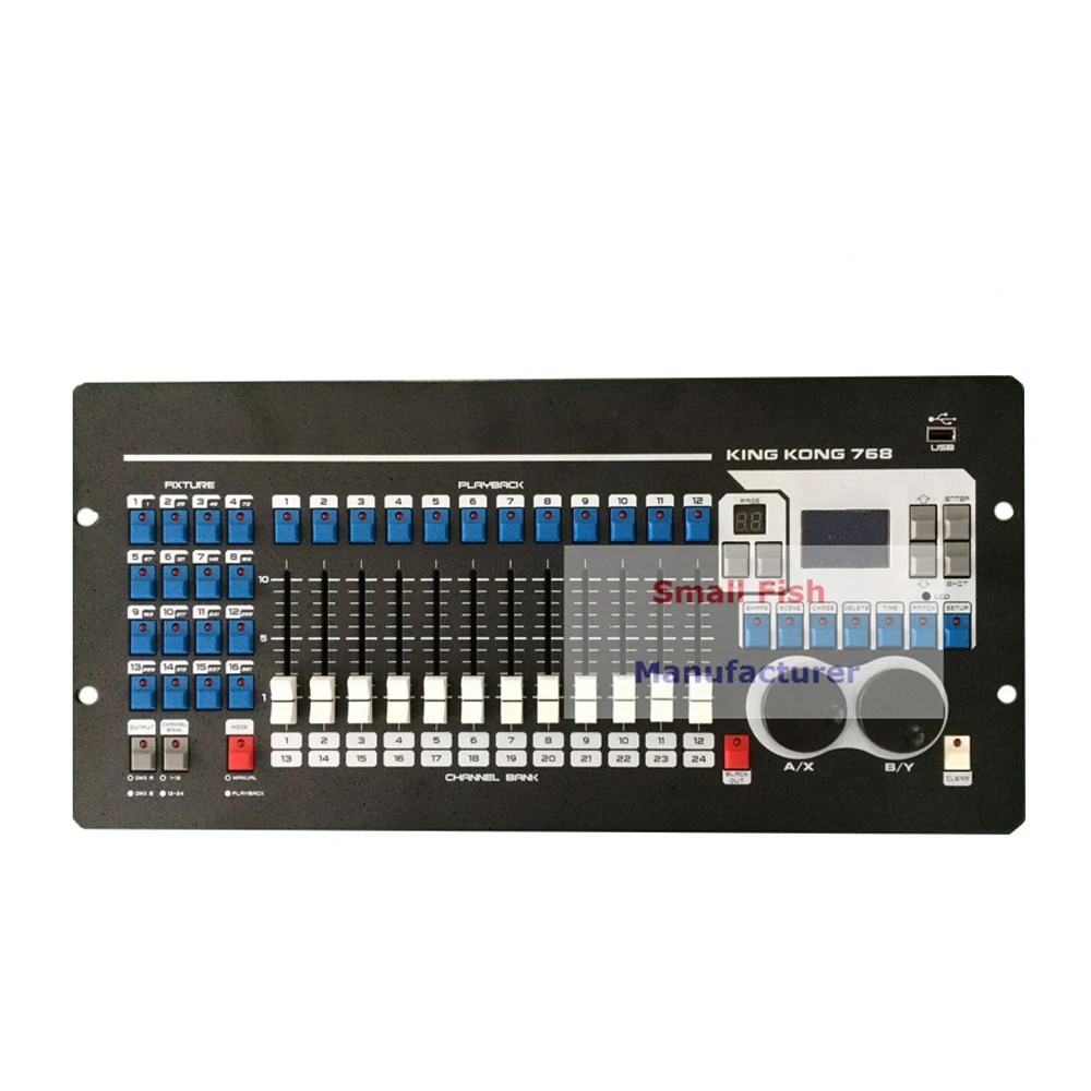 2020 Kingkong KK-768 Professional DMX controller 768 DMX channels Built-in 135 Graphics Stage Lighting 512 Dmx Console Equipment