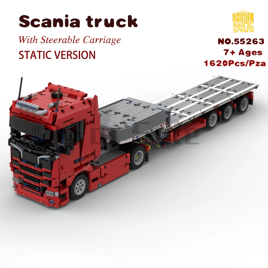 

MOC 55263 Sc Truck With Steerable Carriage Building Blocks Bricks With PDF Drawings DIY Toys Birthday Christmas Gifts