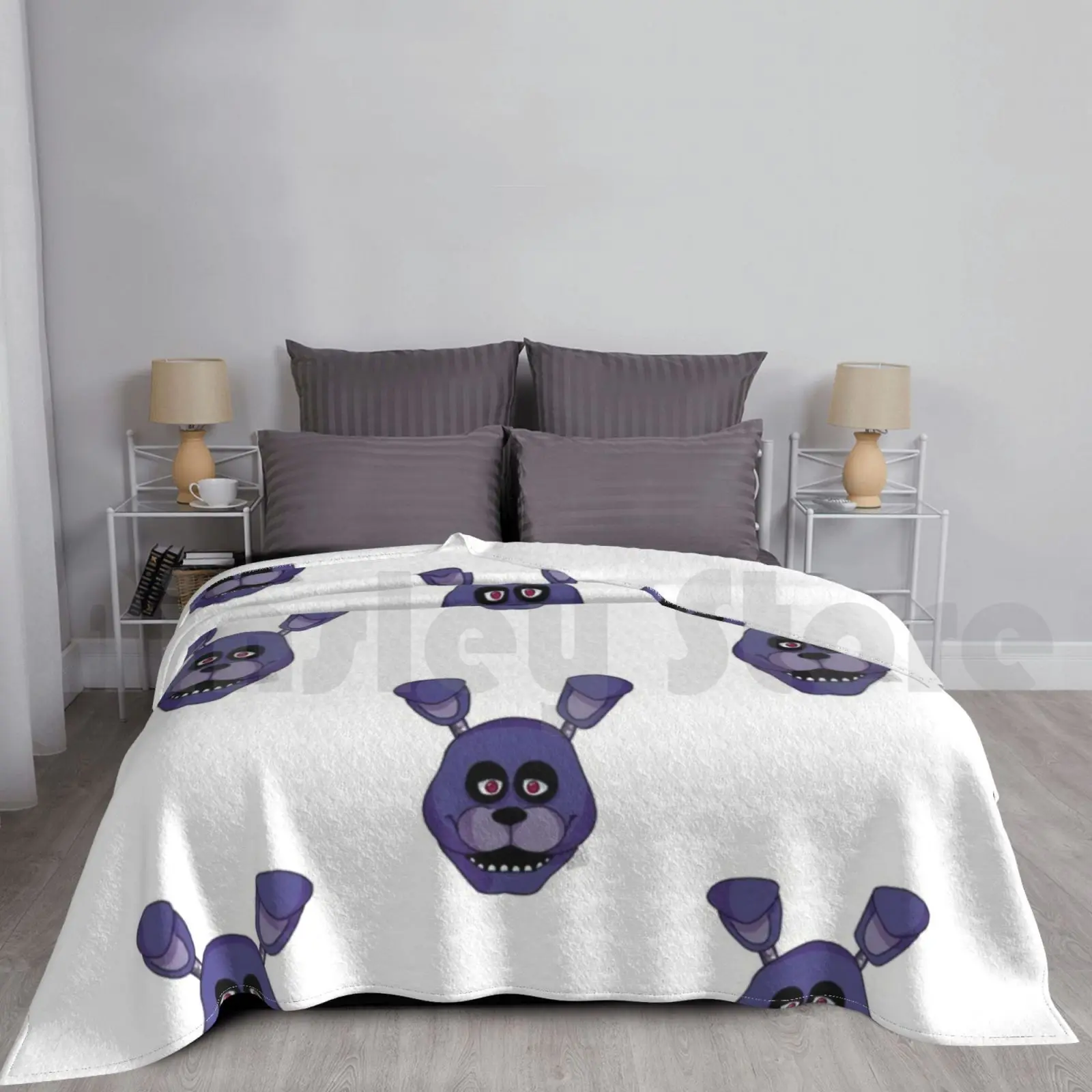 Blanket Fnaf Bonnie Print 3271 Bonnie Fnaf Fnaf Bonnie Purple Original Bonnie