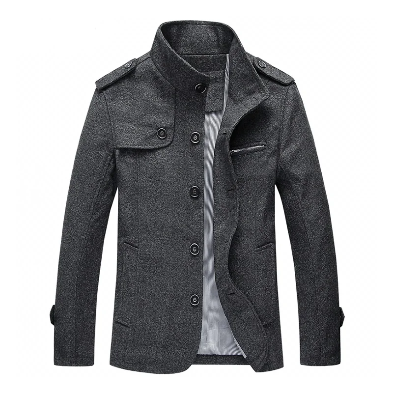 

New Arrival Fashion Men's Wool Blend Coat Men Winter Jacket Man Business Casual Brand Clothing Outwear Autumn Overcoat JK066