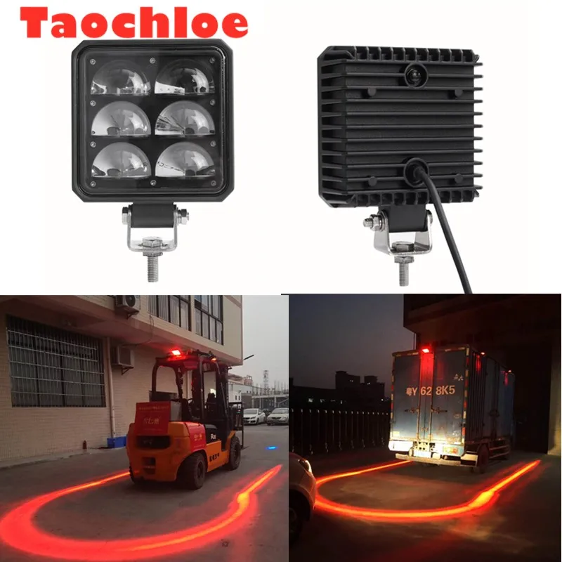 

1x 12V-80v Red blue Working Light Vehicle Safety Lamp LED Forklift Light Fork Truck Red Yellow Flashing Warning Arc beam Light