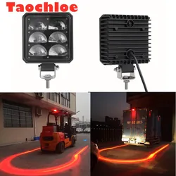 1x 12V-80v Red blue Working Light Vehicle Safety Lamp LED Forklift Light Fork Truck Red Yellow Flashing Warning Arc beam Light