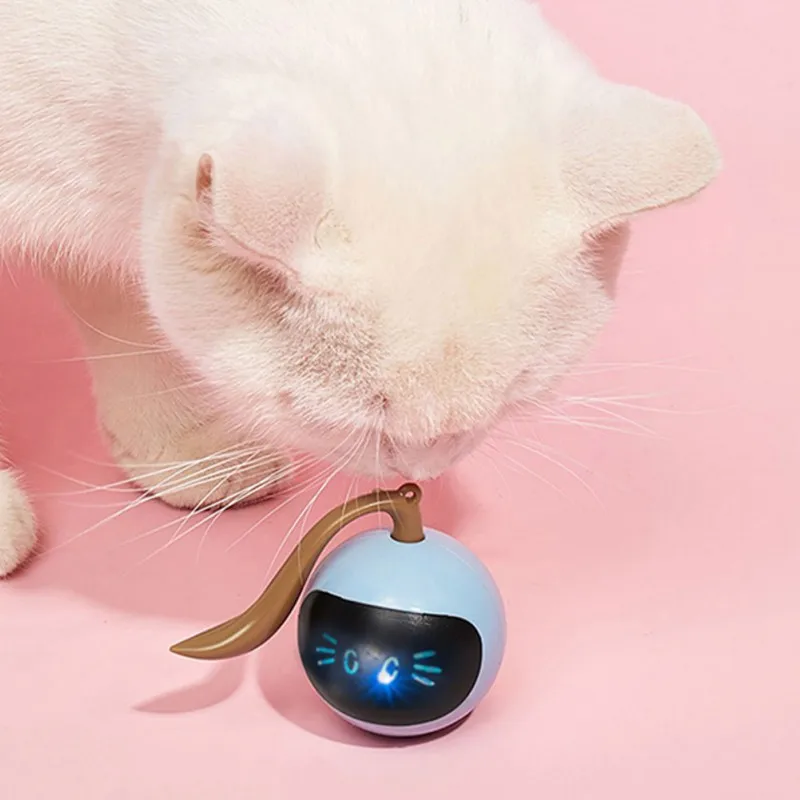 Smart Cat Toy USB Rechargeable Kitten Automatic Ball Toys Electric Jumping Ball Self Rotating Toys For Cat Kitten Dog Puppy Kids