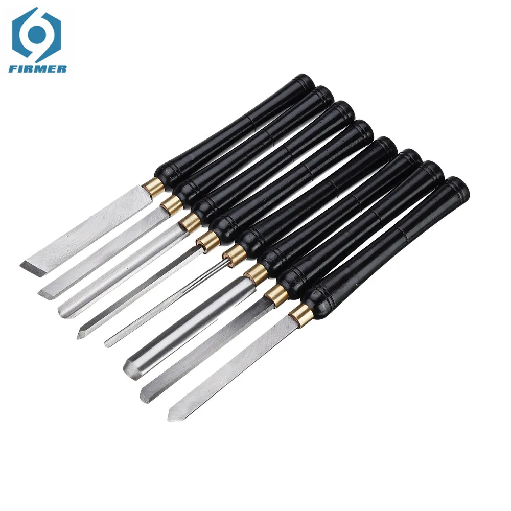 High Speed Steel Lathe Chisel Wood Turning Tool Woodworking Lathe Cutter Set Precision Rotary Chisel Semicircular Knife