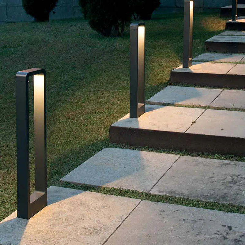 À prova dwaterproof água 15w cob led jardim luz do gramado lâmpada moderna pilar de alumínio ao ar livre pátio villa paisagem gramado bollards lâmpada