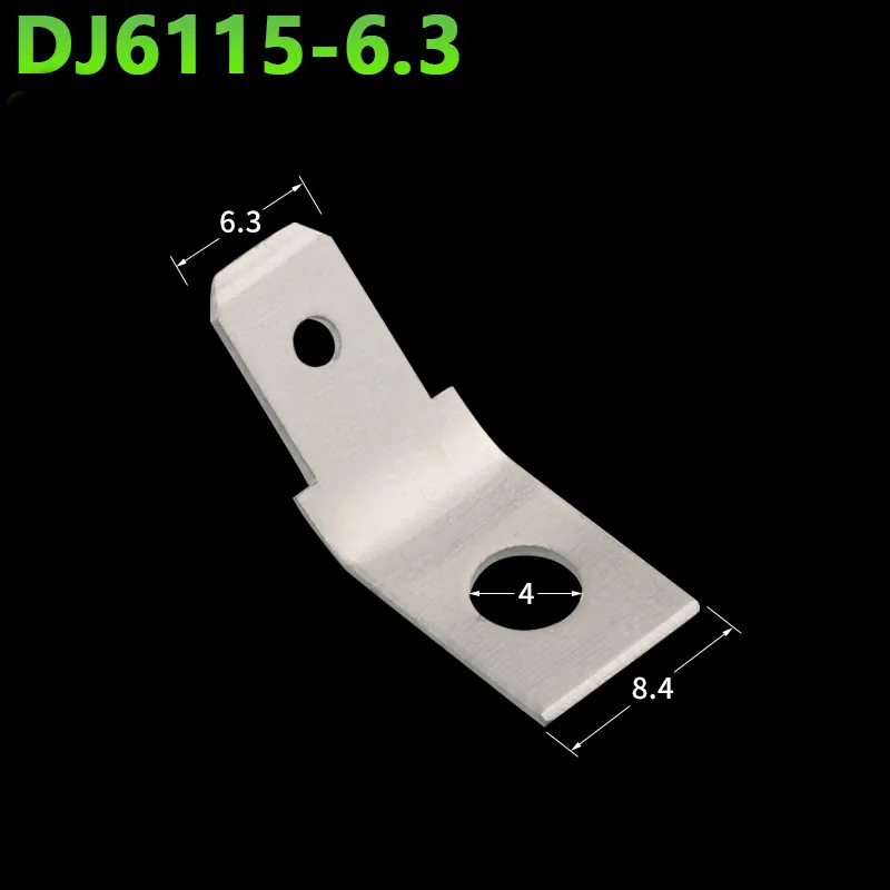 50/100pcs Curved male Insert Speaker terminal 6.3 Screw Hole 4MM Thickness 0.7MM Connector Plug Spring