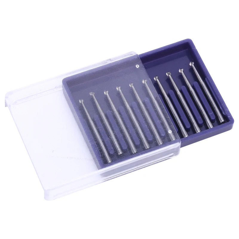 AZDENT Dental-Wolframkarbid-Bohrer, runde Bohrer für Hochgeschwindigkeits-Handstück, FG 1/2/3/4/5 0,8 mm–1,6 mm, Zahnarztwerkzeuge, 10 Stück/Packung – Detail 7