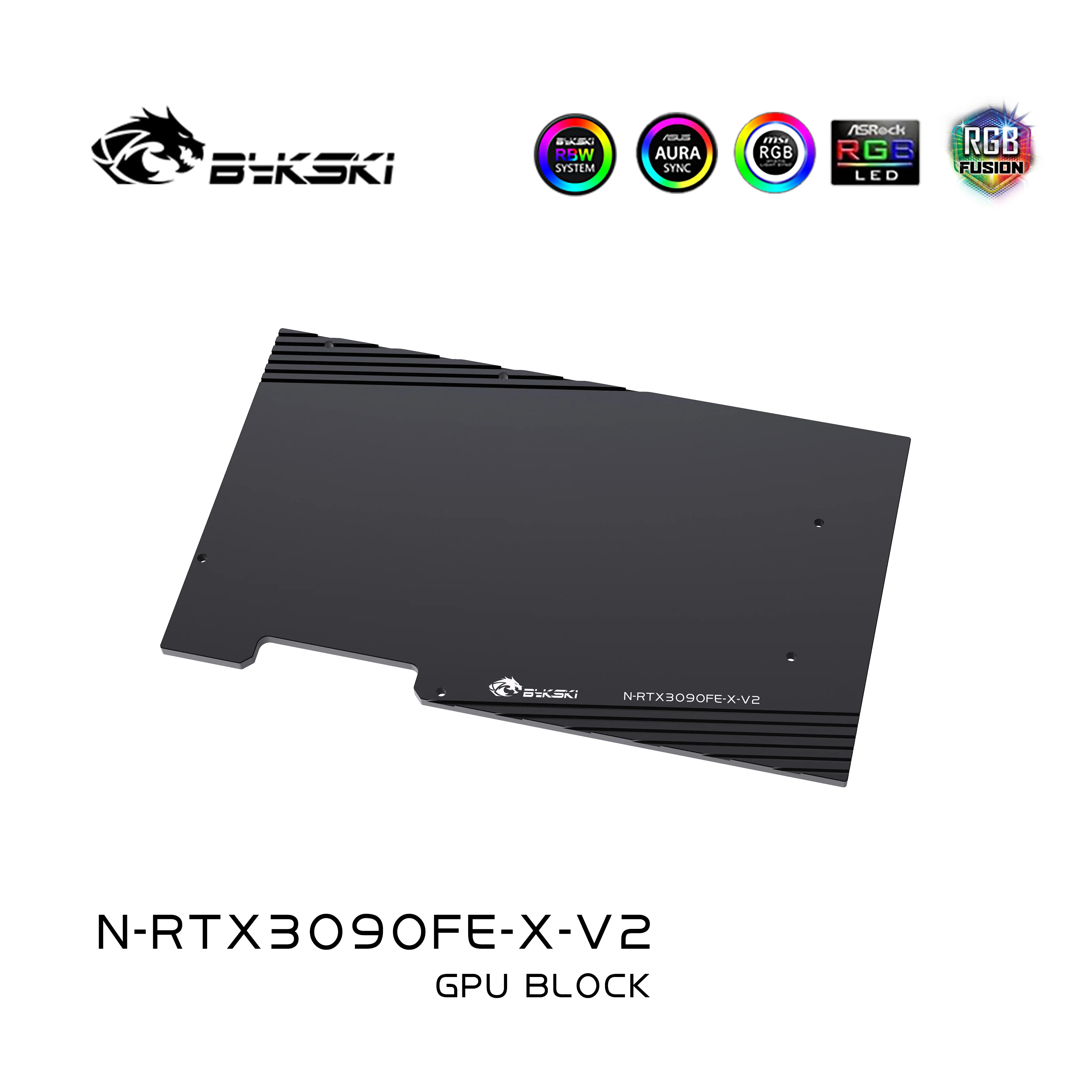 Imagem -04 - Bykski N-rtx3090fe-x-v2 pc Gpu Refrigerador de Água Placa Gráfica Vídeo Bloco Água para Nvidia Geforce Rtx3090 Fundador Edição