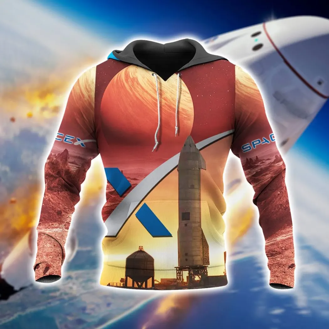 

CLOOCL Autumn Fashion Hoodies Rocket Astronaut 3D All Over Printed Mens Sweatshirt Casual Zip Pullover Unisex Jacket Coat