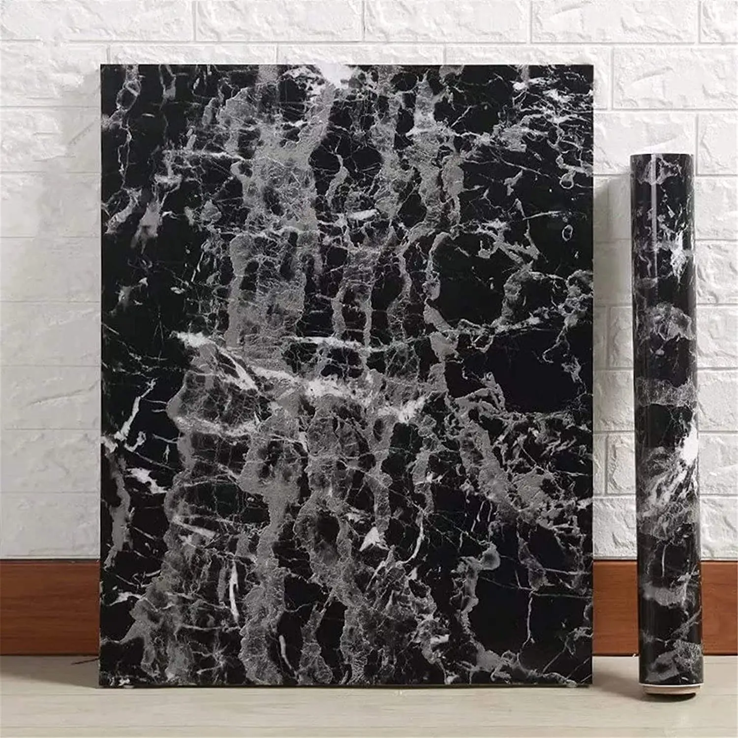 Black Wallpaper Black Peel and Stick Wallpaper Marble Counter Top Stick on Film Backsplash Self Adhesive Wallpaper Waterproof