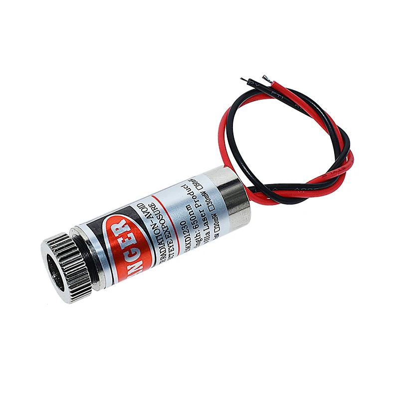 High Quality Red Line Laser Module 5mW 650nm Focus Adjustable Laser Head 5V Industrial Grade P0.05