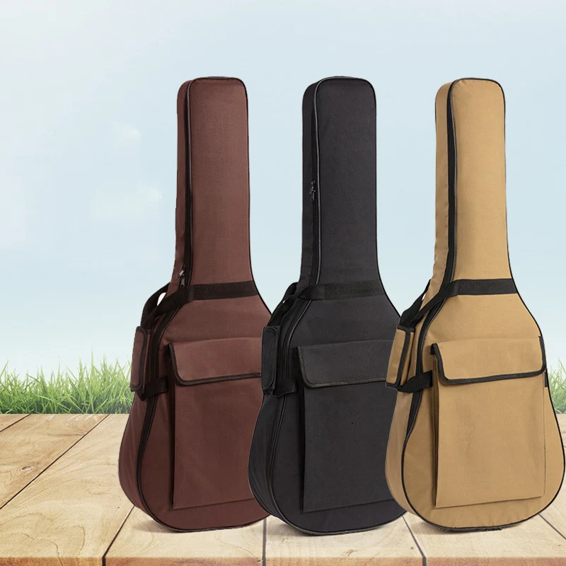 36/38/41 Inch Guitar Bag Acoustic Folk Gig Backpack Oxford Waterproof Guitar Storage Cover Case with Shoulder Straps XA901M