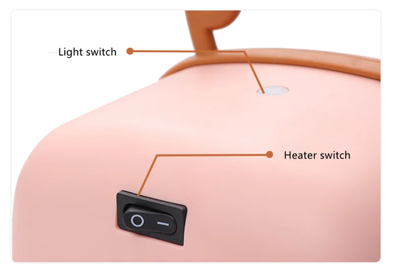 Mini Heater Fan Met Led Licht Energiebesparende Huishoudelijke Kantoor Persoonlijke Verwarming Kachel Radiator Ptc Keramische Warmer Winter QN68