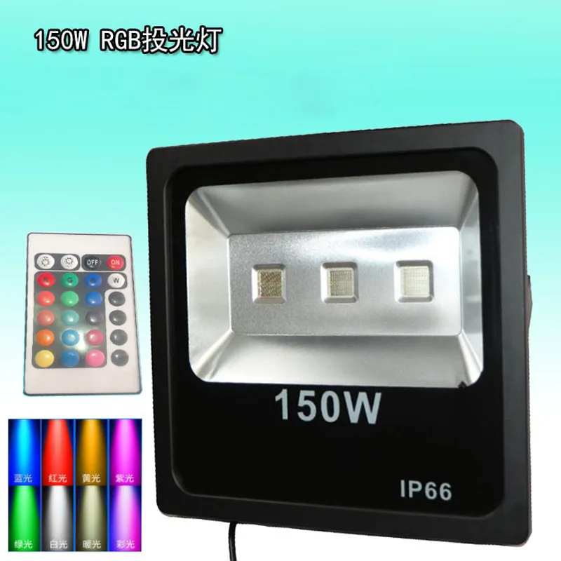 

Wholesale 10pcs/lot 10W 20W 30W 50W 100W 150W 200W RGB Flood Light Remote Control AC85-265V Outdoor Refletor Led Light Outdoor