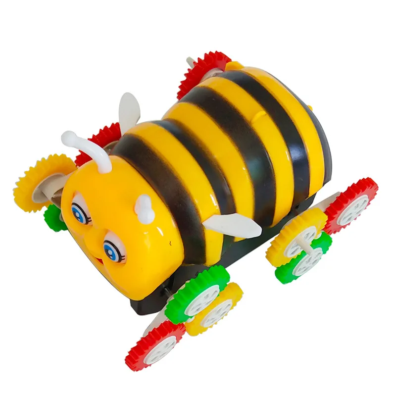 High Quality Amazing Kids Cute Funny Gifts Electric Colorful Cartoon 12 wheels Bee 360 Degree Tumbling Car Toy