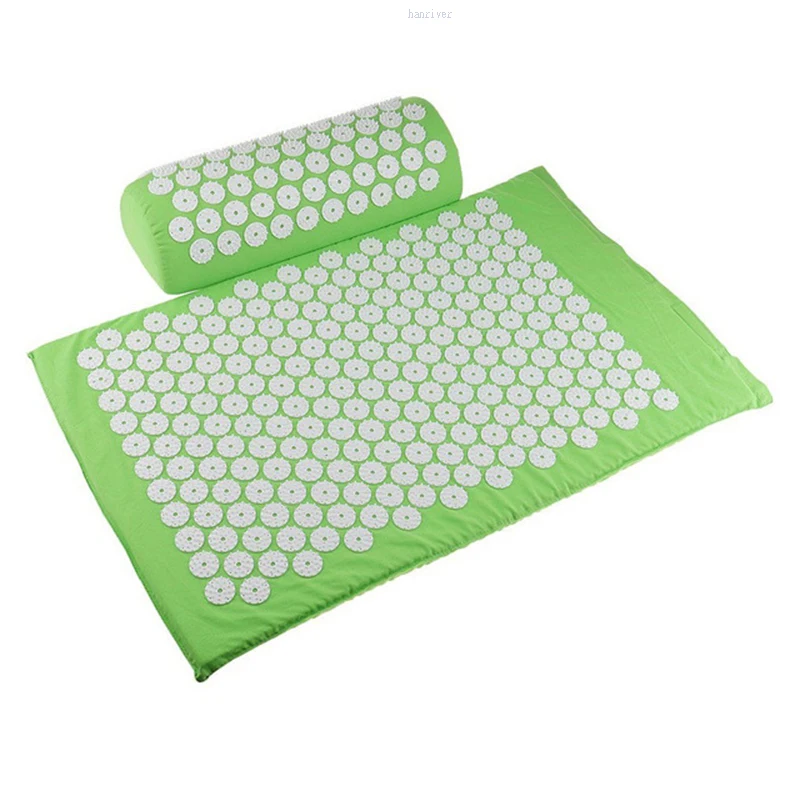 Acupressure Massage Mat Massager Cushion Mat Shakti Relieve Acupressure Mat Body Pain Acupuncture Spike Yoga Mat with Pillow