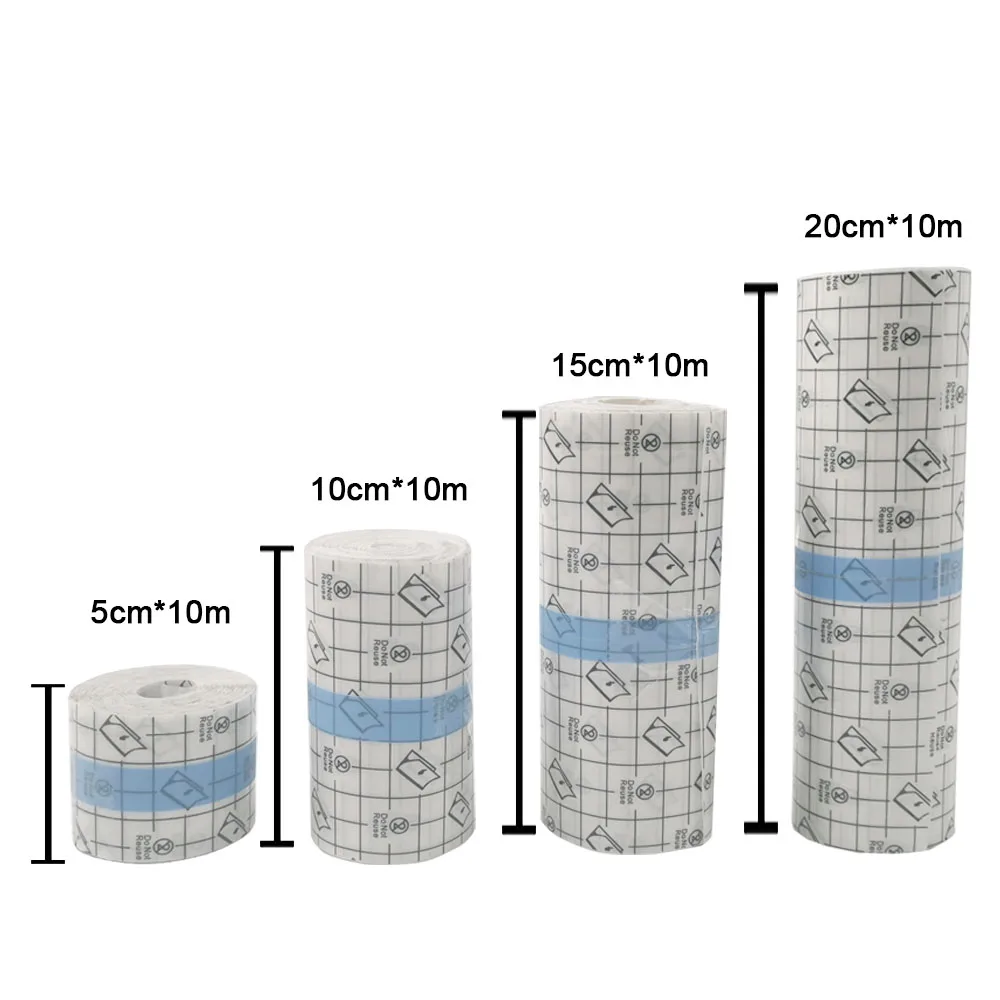 Película curativa para tatuajes de 5m y 10m protector impermeable, vendaje para el cuidado posterior de la piel transparente, rollo de película de