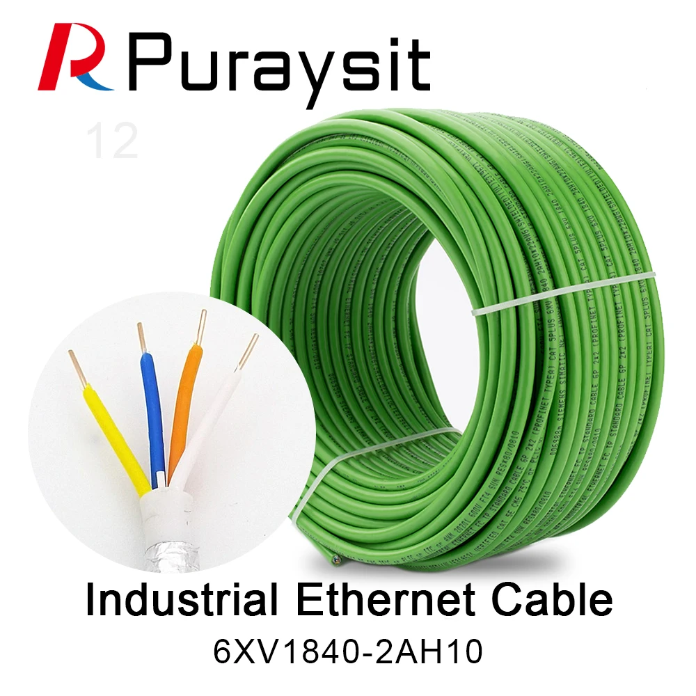 Puraysit PROFINET DP Bus Communication Cable Industrial Ethernet Cable 4 Core 6XV1840-2AH10 for Siemens