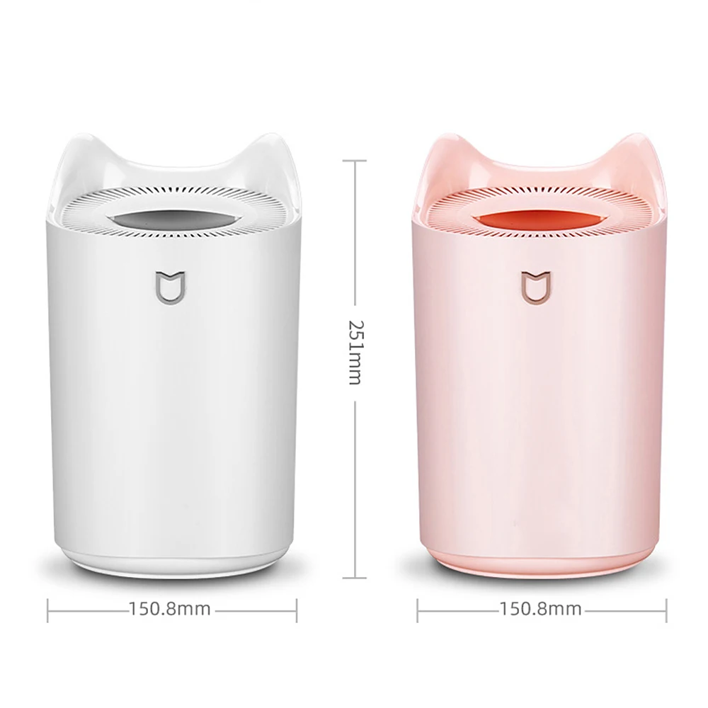 Home Air Humidifier 3000ML Double Nozzle Cool Mist Aroma Diffuser with Coloful LED light Heavy fog Ultrasonic USB Humidificador