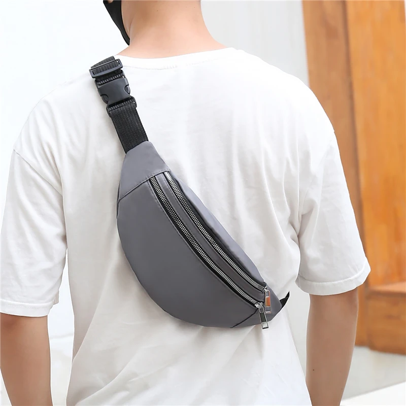 Men Waist Bag Breast Package Waterproof Outdoor Sports Chest Bag Pouch Korean-style Fanny Pouch Crossbody Male Banana Bag