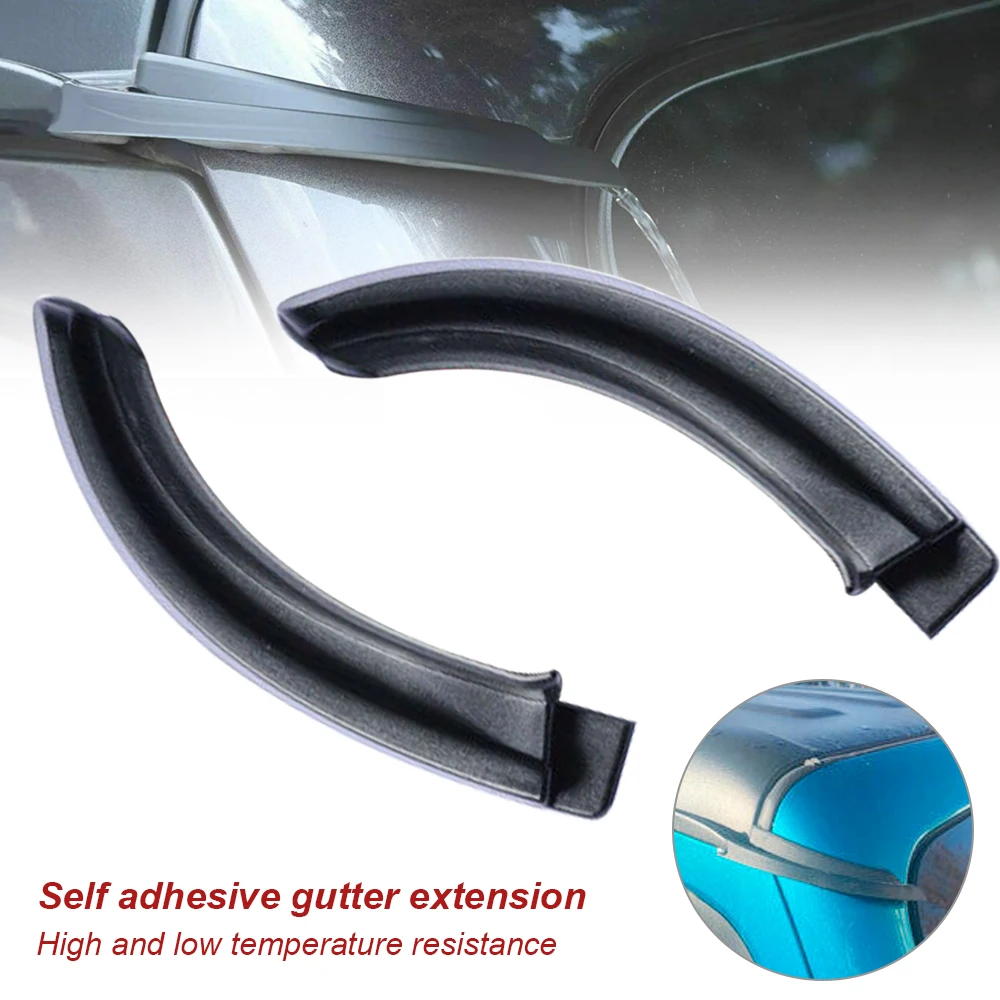 

2PCS Water Rain Gutter Extension Car Fit For Jeep Wrangler JL 18-20 Gladiator JT