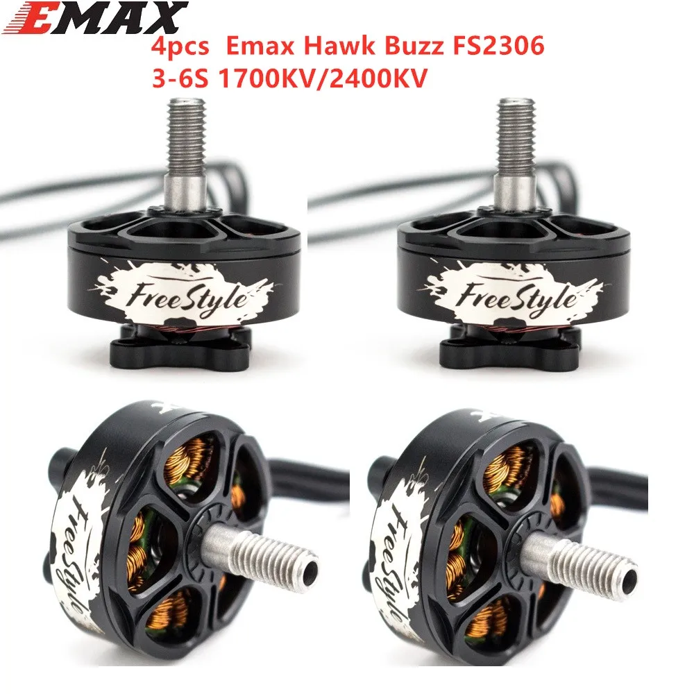 

4pcs/lot Emax Freestyle FS2306 3-6S 1700KV / 2400KV Motor CW for Hawk Buzz Drone RC FPV Racing Drone Parts and Accessory