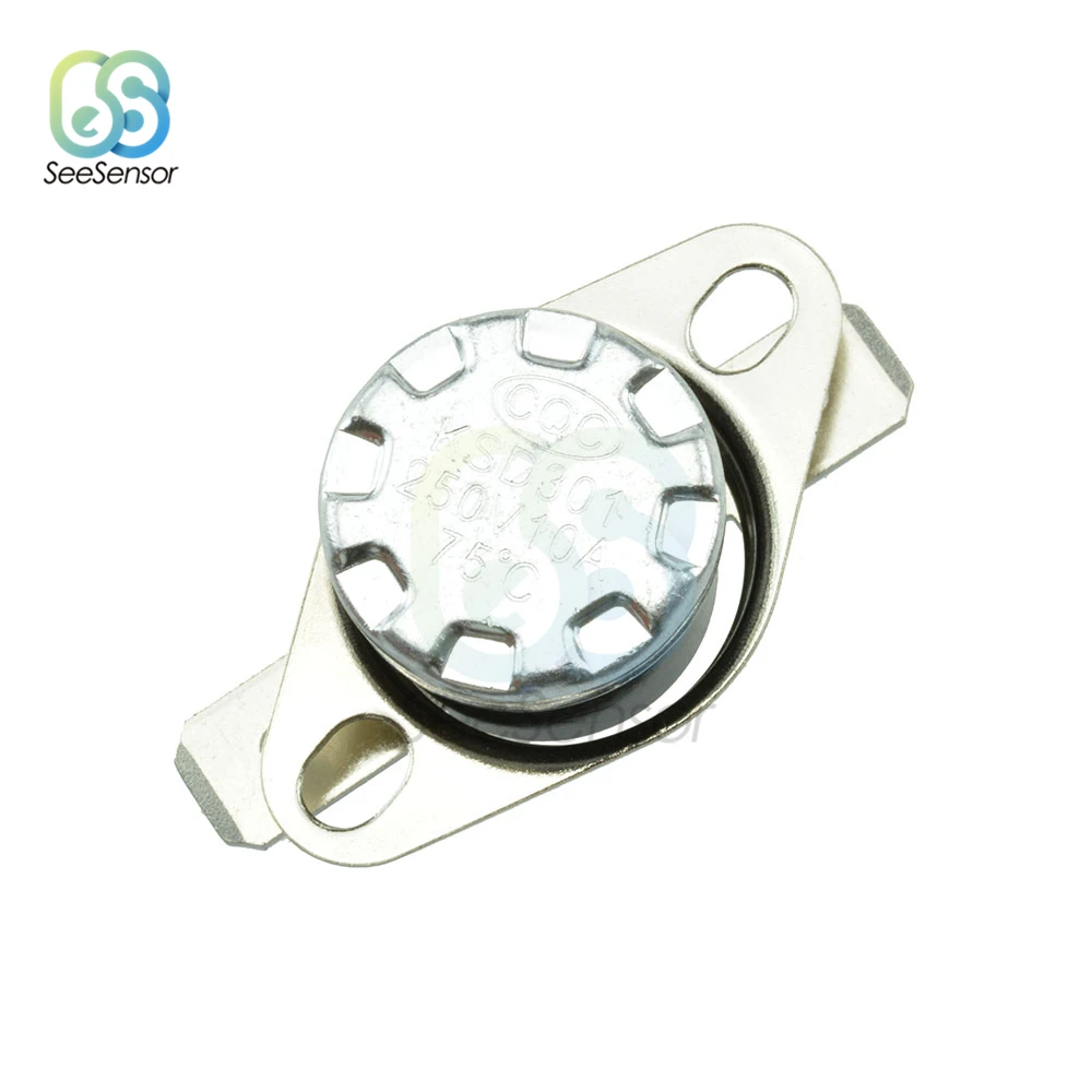 KSD301 250V 10A Normally Open/Normally Close Thermostat Switch Temperature Thermal Control Switch DegC 30-130 Celsius Degree