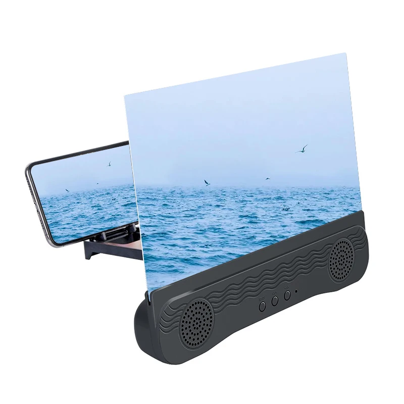 2021 New 4 In 1 K9 Anti-Ultraviolet Bluetooth Speaker 14 Inch  HD Mobile Phone Screen Amplifier Holder  emergency power supply