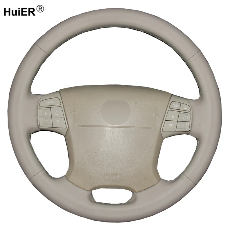 Hand Sewing Car Steering Wheel Cover Volant Braid Funda Volante For Volvo S80 2006 2007 2008 2009 XC70 2007 2008 -2010 V70 2009