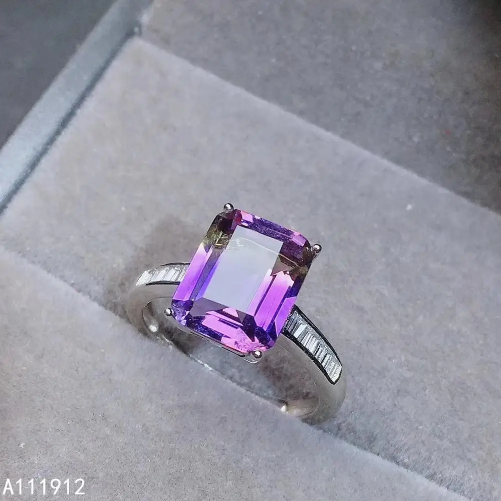 

KJJEAXCMY Fine Jewelry Ametrine 925 Sterling Silver New Gemstone Women Men Ring Classic Got Engaged Marry Party Birthday Present