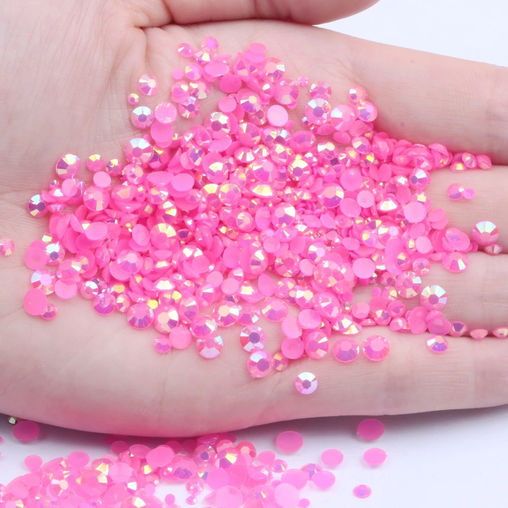 Rhinestones resin 1000pcs 4mm Resin Rhinestones Flatback Round Glue On Non Hotfix Stones Appliques For Craft DIY Nail Art