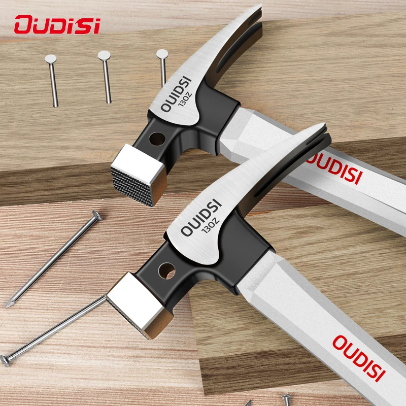 

OUDISI Heavy Claw Hammer 100Z/130Z Nail Hammer Tool Steel Woodworking Striking Tools Magnetic Automatic Nail Suction Hammer