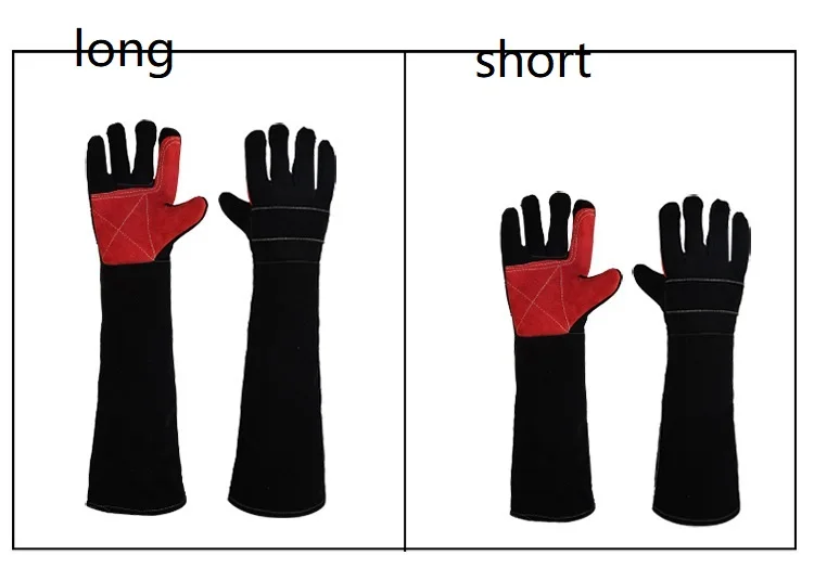 Anti-bite Safety Gloves For Dog Cat Reptile Glove Long Leather Pets Grasping Biting Protective Glove Gardening Work Train Gloves