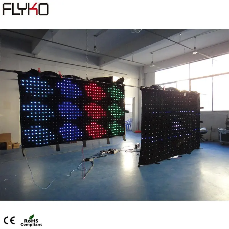 Free shipping Indoor Stage background P4,P5,P10 LED video curtain