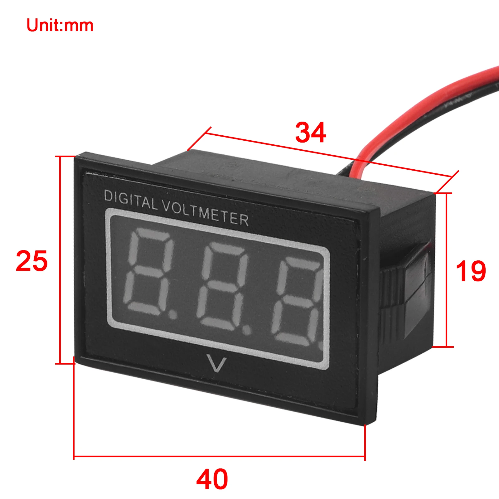 FLYPIG 36V Waterproof Monitor Digital Voltage Meter Battery Volt Gauge For Yamaha Golf Cart Bicycle Motorcycle Club Car EZGO