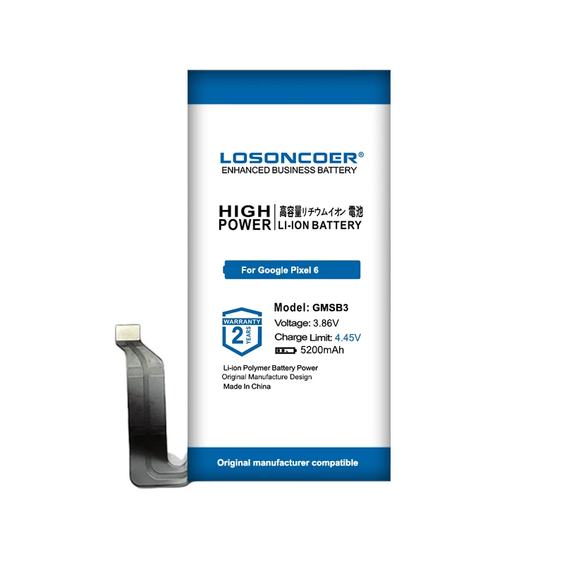 LOSONCOER 5200mAh GMSB3 Battery For Google Pixel 6 Pixel6 Mobile Phone Battery ~In Stock